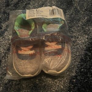 Carter's Grey and Green Kids Sneakers